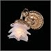 Crystorama 461-OB-L Cecile 1 Light Wall Sconce in Olde Brass Glass: Lalique Image