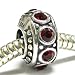 Birthstone January Sterling Silver Round Garnet title=