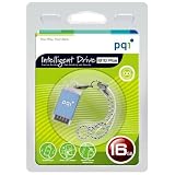 PQI 16GB Intelligent Stick USB Flash Drive i810 Plus. Smallest USB flash drive in the world, waterproof and dust-proof characteristics. Support Windows Vista Ready Boost (Color Blue)