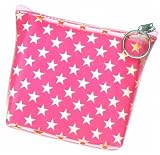 3D Lenticular Coin Pruse - Pavia, with YKK Zipper, STARS, PINK, WHITE,