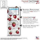 iPod Nano (2nd Gen) Tune Tattoo Skin Kit - Strawberries On White - By TuneTattooz