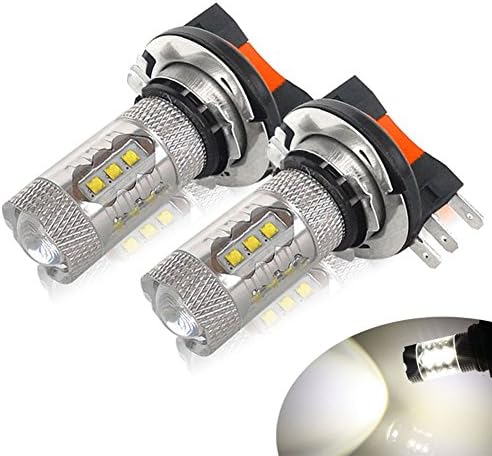 DIBMS 2pcs HID White 80W H15 CREE LED Bulbs For Audi BMW Mercedes VW Daytime Lights Lamp