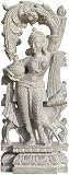 Collectible Figurines Human Sculpture Stone Carving 4.75 x 2.75 x 12 inches (sos010)