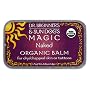 Dr. Bronner's & Sun Dog's Magic Organic Balm for Dry/Chapped Skin or Tattoos, Naked, 0.5-Ounce Tins (Pack of 3)