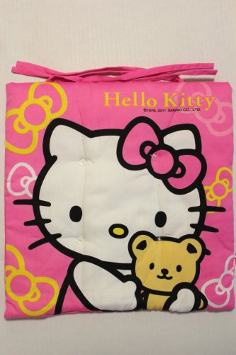 Hello Kitty Square Cushion Car / Office / Home – Pink Ribbon