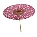 PaperLanternStore.com 32 Inch Fuchsia/Hot Pink Polka Dot Paper Parasol Umbrella