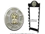 Deluxe 8 Tiers Wall Mounted Sword Display Stand w/ Plaq