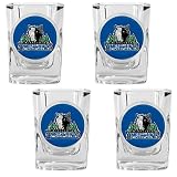 Minnesota Timberwolves 4pc Square Shot Glass Set