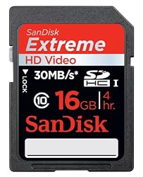 SanDisk Extreme HD Video 16 GB SDHC Class 10 Memory Card (SDSDRX3-016G-A21)