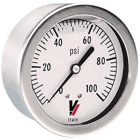Valley Instrument Panel Mount Glycerin Filled Gauge - 0-15,000 PSI