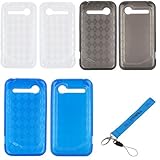 Gtmax 3 Case Combo - Flexible Gel Skin Checkered Cover Cases for Verizon HT ....