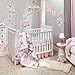 Lambs & Ivy Signature Botanical Baby Watercolor Floral 4-Piece Crib Bedding Set