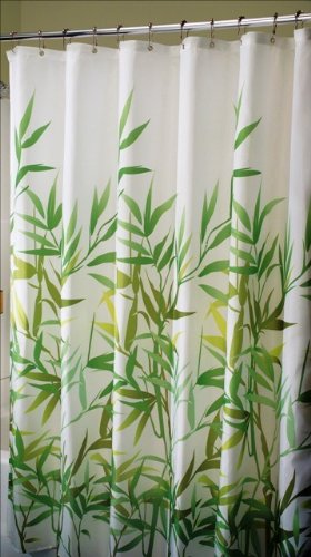 Anzu Green Bamboo Shower Bathroom Decor