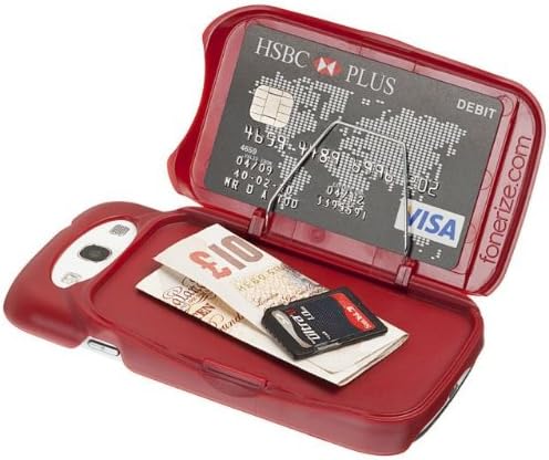 FoneZafe Samsung Galaxy S3 Ultra Slim Wallet Case & Card Holder - Red