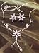 Fashion necklace and earring set design 566 floral diamante and coloured stone
