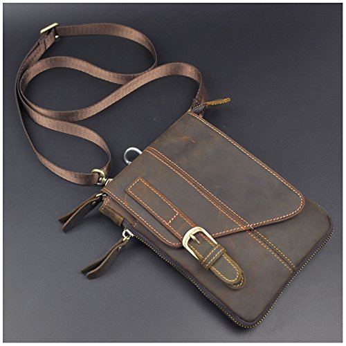 Le'aokuu Mens Genuine Leather Fanny Small 8