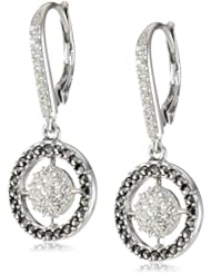 Judith Jack "Angelic" Sterling Silver, Marcasite and Crystal Circle Drop Earrings