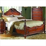 IMAGE OF 1385 Series Panel Bed in Warm Cherry Size: California King