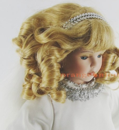 Childrens Toyshop  Toys : Angel Eyes 18" Porcelain Doll w/ Feather Wings & Lit Bouquet