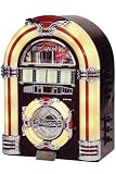 Mini Jukebox With Cd Player, 14.25Hx10.25W, WOOD GRAIN