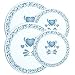 Corelle Coordinates Blue Hearts Economy Burner Covers, Set of 4