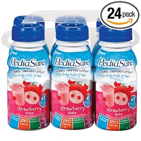 PediaSure Nutrition Drink, Strawberry, 8-Ounce Bottles (Pack of 24)