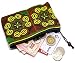 Sabai Jai Coin Purse Handmade Embroidered Bag Ethnic Boho Zipper Change Pouch,Small,Green/Brown