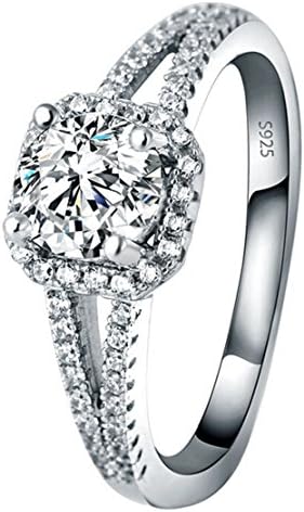 Silver Forever Women's Fine Statement Rings 925 Sterling Silver Rings Highest Quality CZ Cubic Zirconia