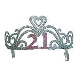 21st Birthday Glitter Metal Tiara