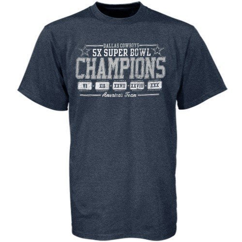 Buy Dallas Cowboys 5x Champions Retro Logo T-Shirt