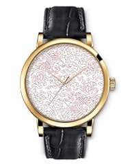 SPRAWL Aanalog Fashion Series Gold Ladies Watches of Genuine Black Leather Strap,Unique Wrist Watch for Women Girls Designed with Ancient Chinese Design