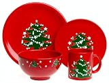 Waechtersbach Christmas Tree 16-Piece Dinnerware Set, Service for 4