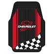 Chevy Racing With Flag Trim-To-Fit Molded Front Floor Mats - Set of 2