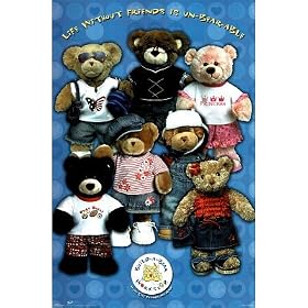 Professionally Framed Build A Bear Workshop (Un-Bear-Able) Advertisement Poster - 24x36 with RichAndFramous Black Wood Frame