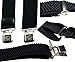 Decalen Mens Suspenders Very Strong Clips Heavy Duty Braces Big and Tall X Style (Black)