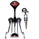 Motorhead Products NFL 2-Piece Cork Screw with Forty Niners Logo and Helmet Shaped Bottle Stopper