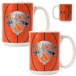 New York Knicks 2pc Ceramic Gameball Mug Set - Primary Logo NBA Basketball