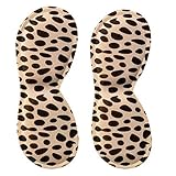 4 Pair Heel Cushions Padded Heel Grips Care Heel Snugs Heel Liners Leopard(C)