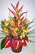 26" Tropical Heliconia, Antherium & Bird