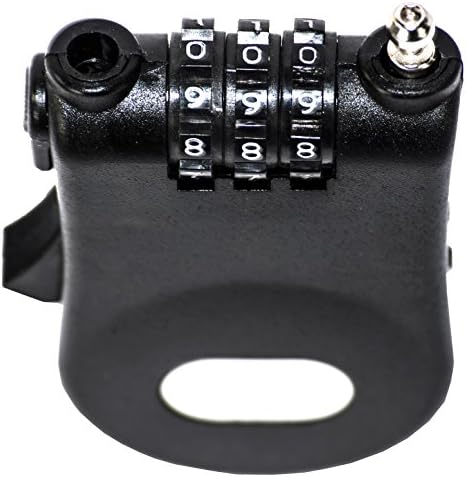 Blue Security Retractable Cable Lock, 3-Digit Combination, 3 Feet of Quick Retractable Steel Cable, Perfect Deterrent for Securing Purses, Luggage, or even Strollers