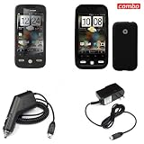 51XGPW08NHL. SL160  HTC Droid Eris S6200 Combo Premium Feel Black Silicon Skin Case Faceplate Cover + LCD Screen Protector + Rapid Car Charger + Home Wall Charger for HTC Droid Eris S6200