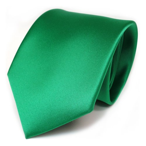 Designer Satin Krawatte grün leuchtgrün uni 