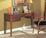 Transitional Rich Finish Home Office Writing Desk with Storage Drawers