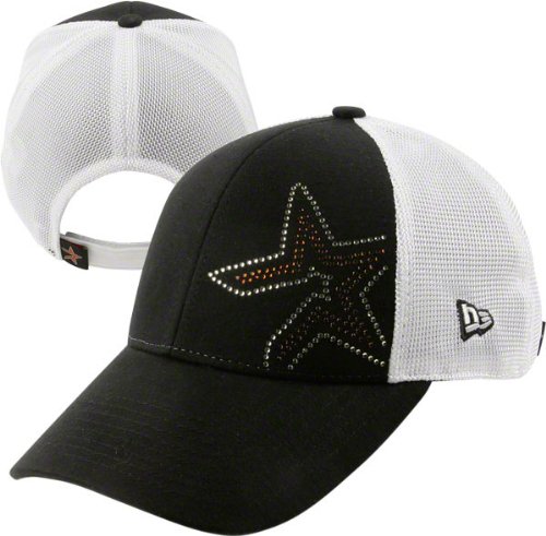 Houston Astros Women's Hat: New Era Jersey Shimmer Trucker Mesh Hat