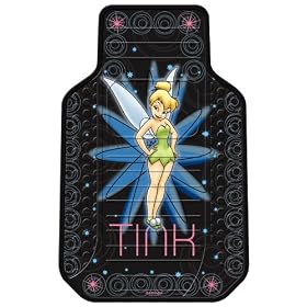 Plasticolor 001554R01 Tinker Bell Pixie Power Universal-Fit Molded Front Floor Mats, Set of 2