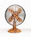 Deco Breeze Colored Metal Fan with Orange Flowers Image