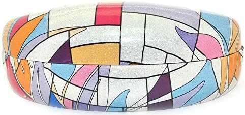 Hard Clamshell Case for Large and Oversized Eyeglasses Sunglasses - Many Colors (Graphic Blue)