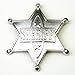 High Riding Western Party Silver Sherriff Badge Accessory, Metal, 1