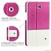 SAWE Tab 4 7 Case Samsung Galaxy Tab 4 7.0 Pink Hybrid Folio Case - Slim Fit Premium Leather Cover with Stand for Samsung Tab 4 7-Inch Tablet Nook SM- T230 / T231 / T235
