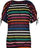 FULL TILT Multi Stripe Cold Shoulder Girls Top